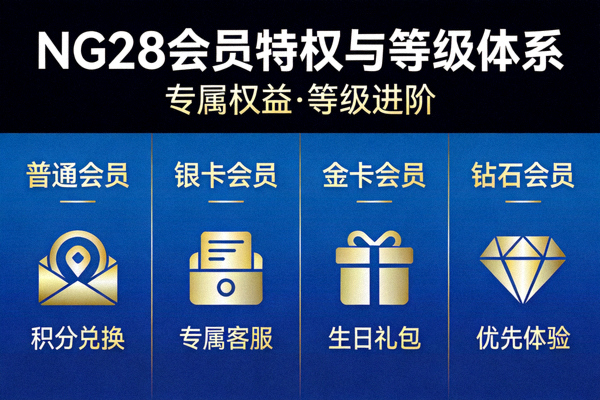 NG28会员特权与等级体系展示图 - 呈现不同等级对应的专属权益图标
